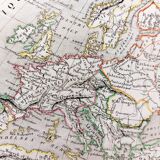 Old map of Europe, geography of the Middle Ages - 1836
