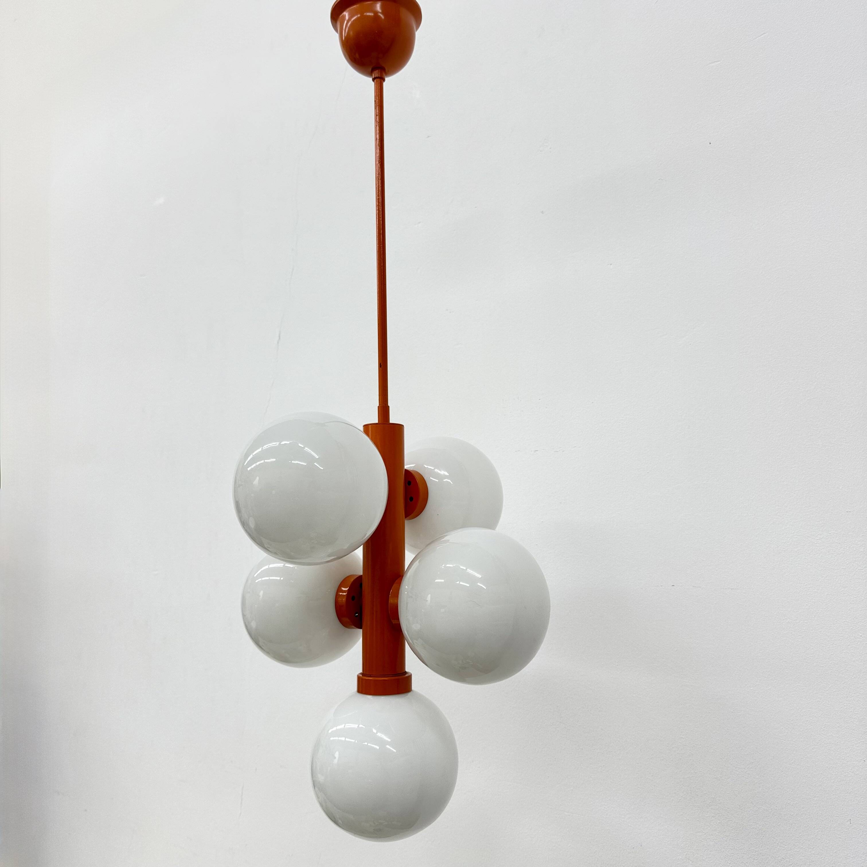 Mid-century atomic sputnik pendant lamp , 1970s