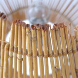 Three-year rattan lamp 1950 vintage