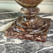 Pair of Sarrancolin marble urns, France 19th century
