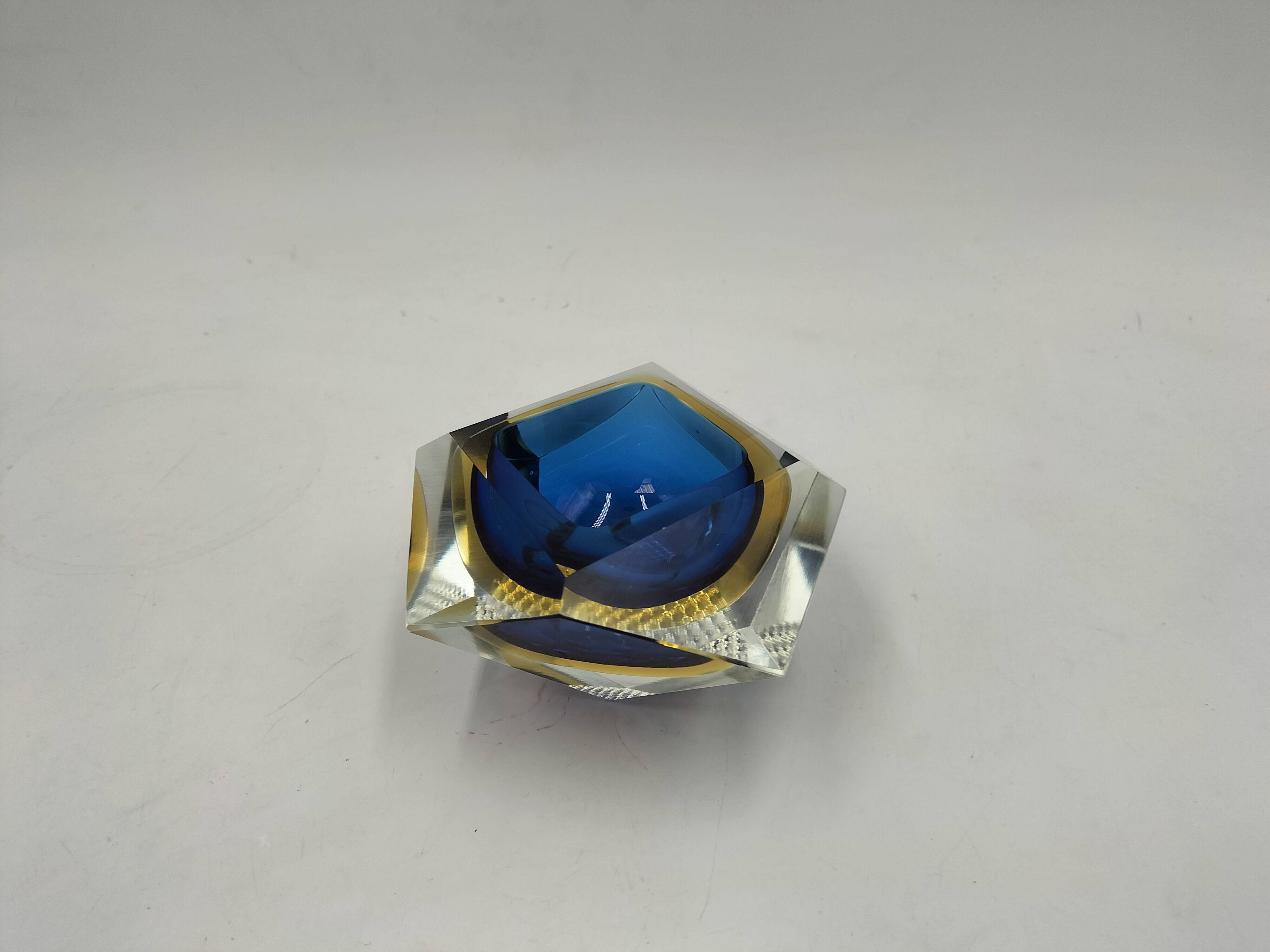 Cendrier sommerso en verre de murano