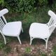 Paire de chaises de bistrot blanches