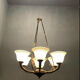 Vintage bronze Murano glass chandelier 1960s