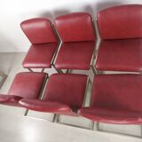 Marble design table 6 chairs 1970