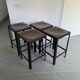 4 rare Matteo Grassi Warm Brown/Bordeaux Red Bark stools