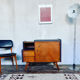 Meuble tv enfilade vintage pieds compas