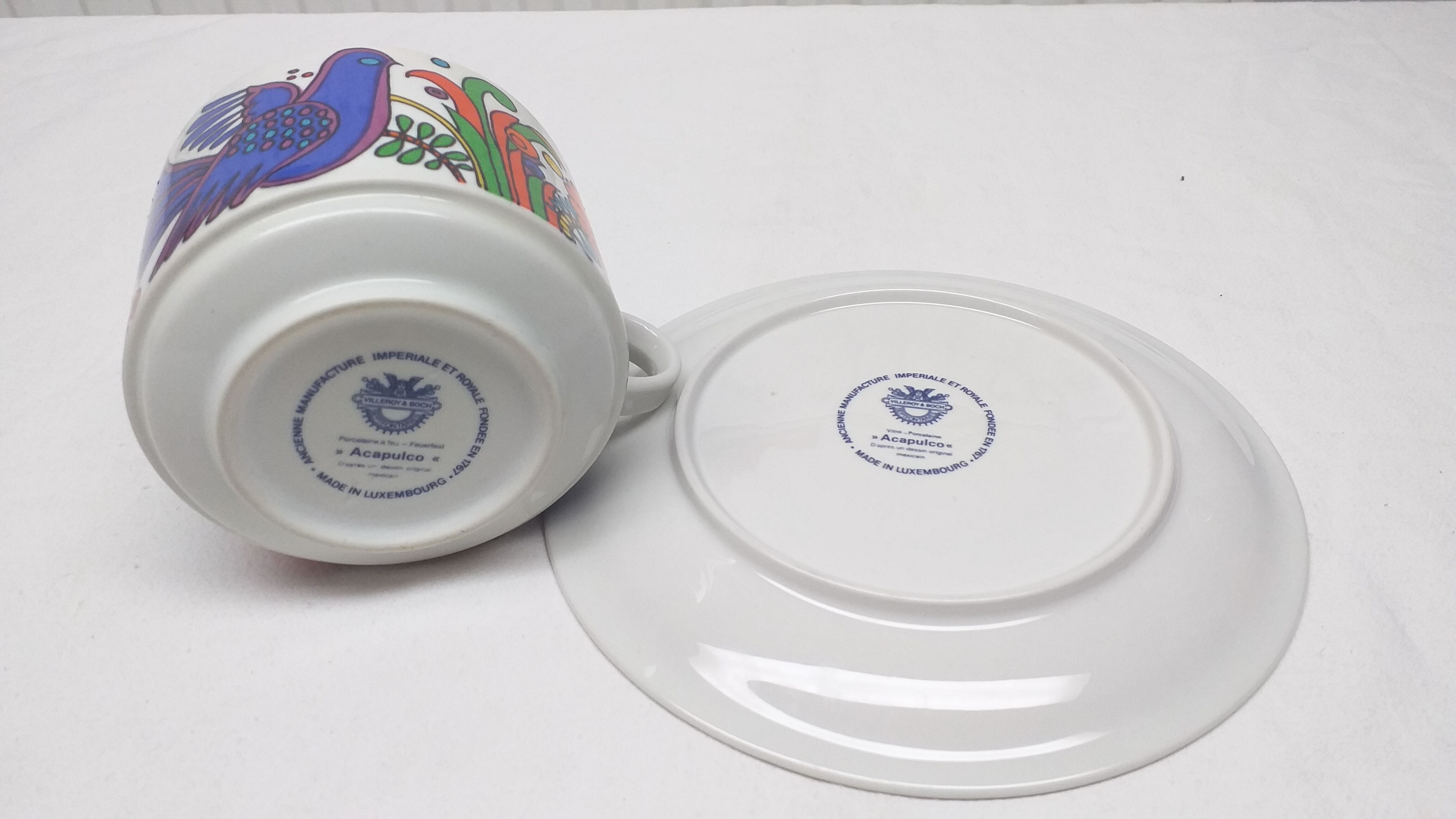 Cup chocolate and saucer villeroy and boch acapulco