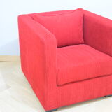 Fauteuil club forme cube vintage années 80