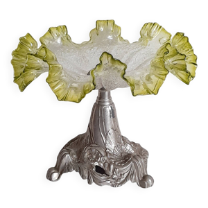 coupe en verre et régule - art nouveau