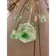 Green Cubes Murano Glass Gold Sputnik Candlestick