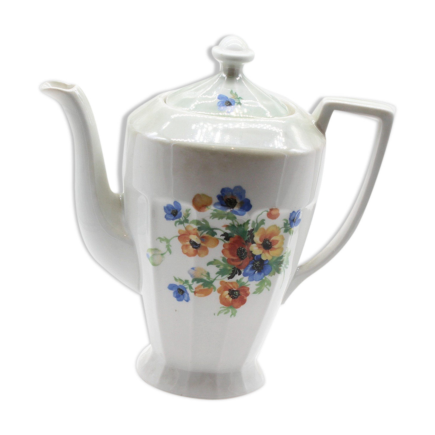 Vintage teapot ceramic flowers