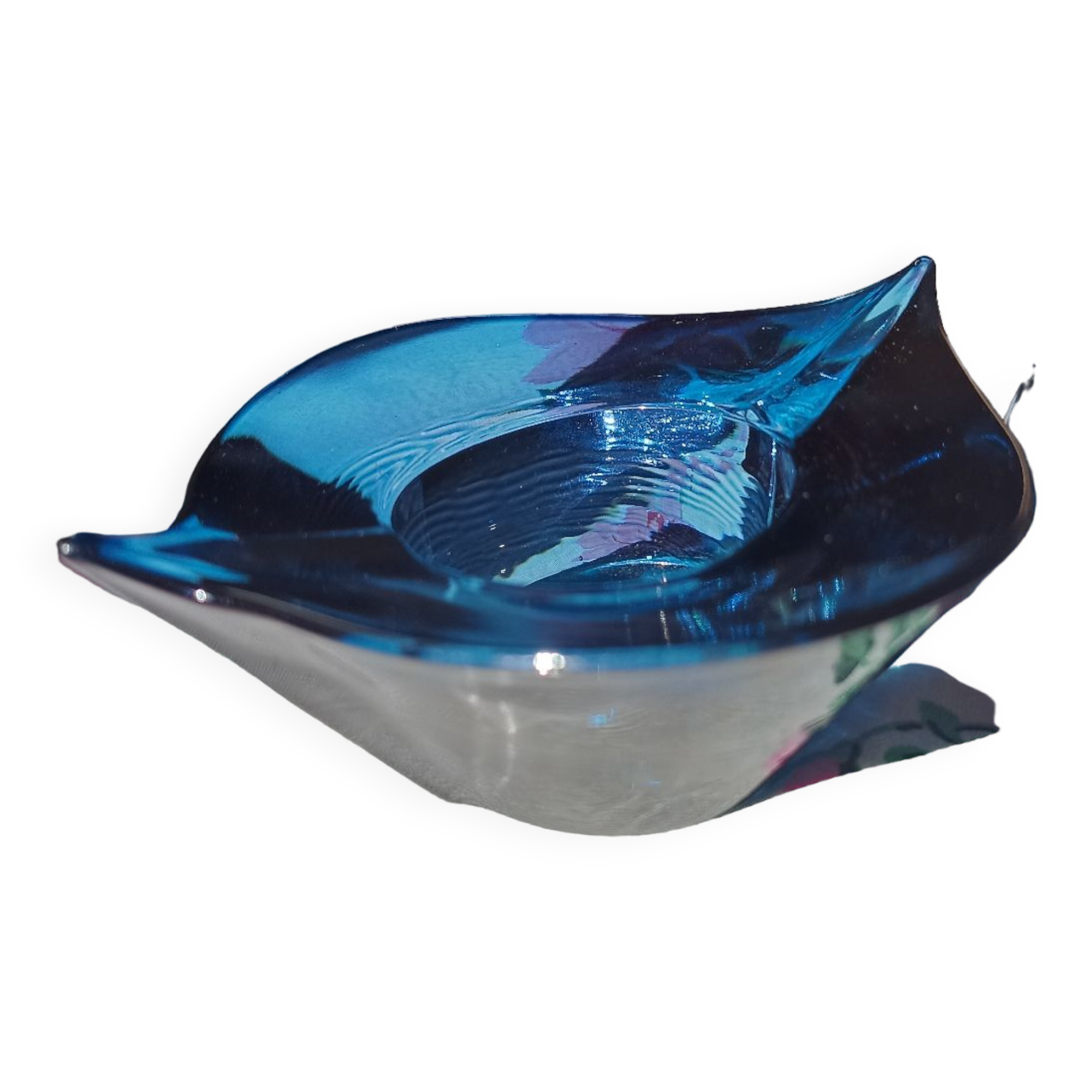 2 blue Villeroy & Boch candle holders