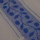 Lot of 2 old and cotton tea towels - Pretty blue friezes - Franges - Circa 1920-1930