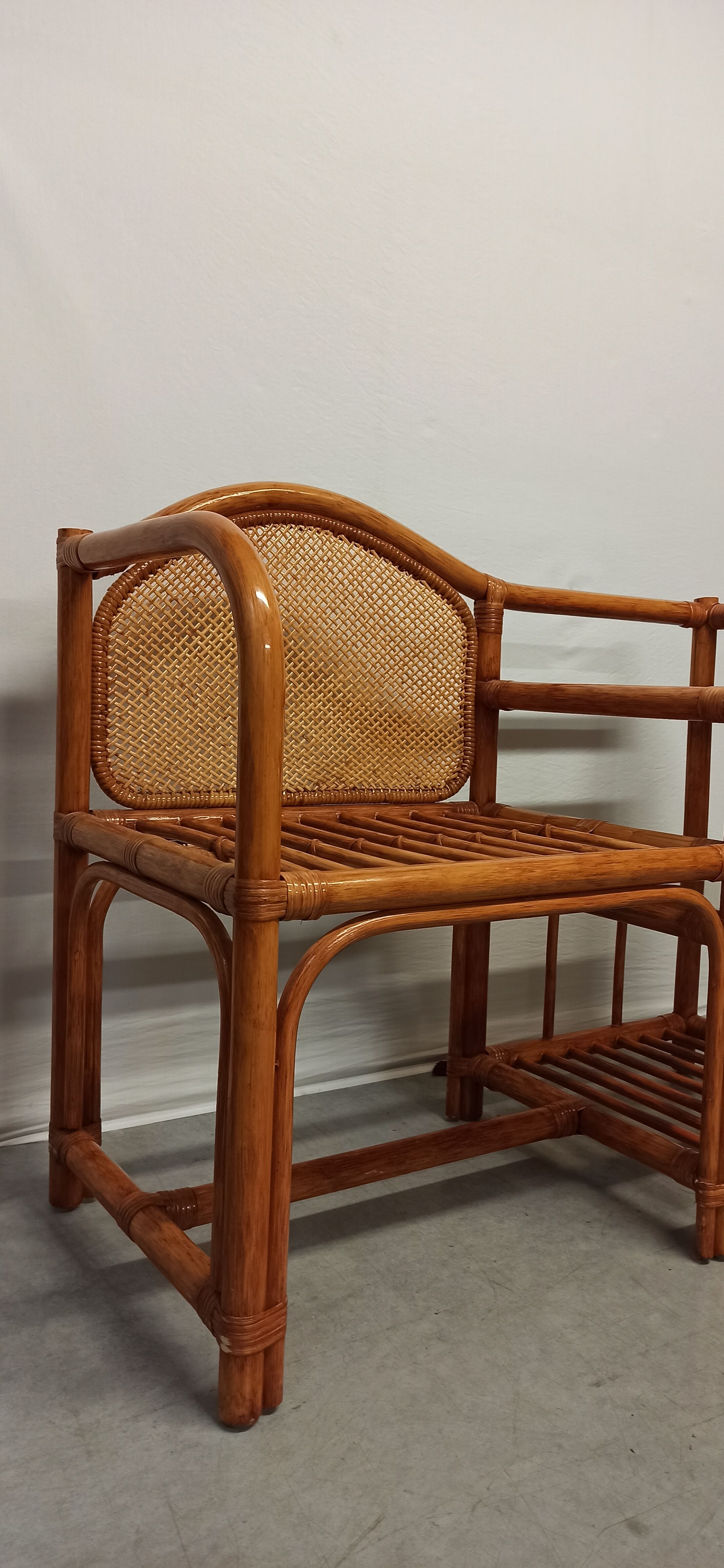 Furniture phone bamboo rattan and wicker