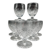 8 Saint Louis Crystal Liqueur Glasses, Tacite model, Perfect Condition