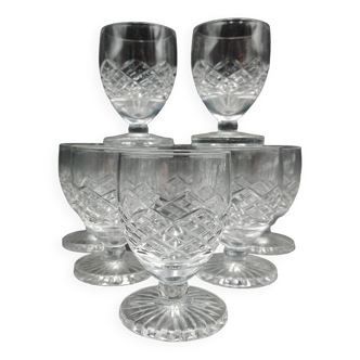 8 verres à Liqueur en Cristal de Saint Louis modèle Tacite Parfait État