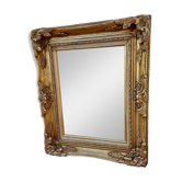 Mirror wood and gilded stucco