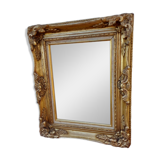 Mirror wood and gilded stucco