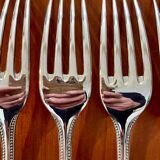 Christofle perles ,6 fourchettes de table 20,5 cm très bon état