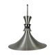 Scandinavian space age pendant lamp by Bent Nordsted for Lyskaer brushed steel 70s
