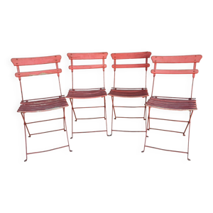 Serie de 4 chaises pliantes