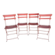 Set of 4 vintage folding garden chairs