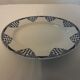 Oval flat faience old Orchies Moulin des Loups decoration PANTIN Blue Iron Earth