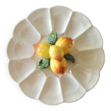 Plat à huîtres en Barbotine
