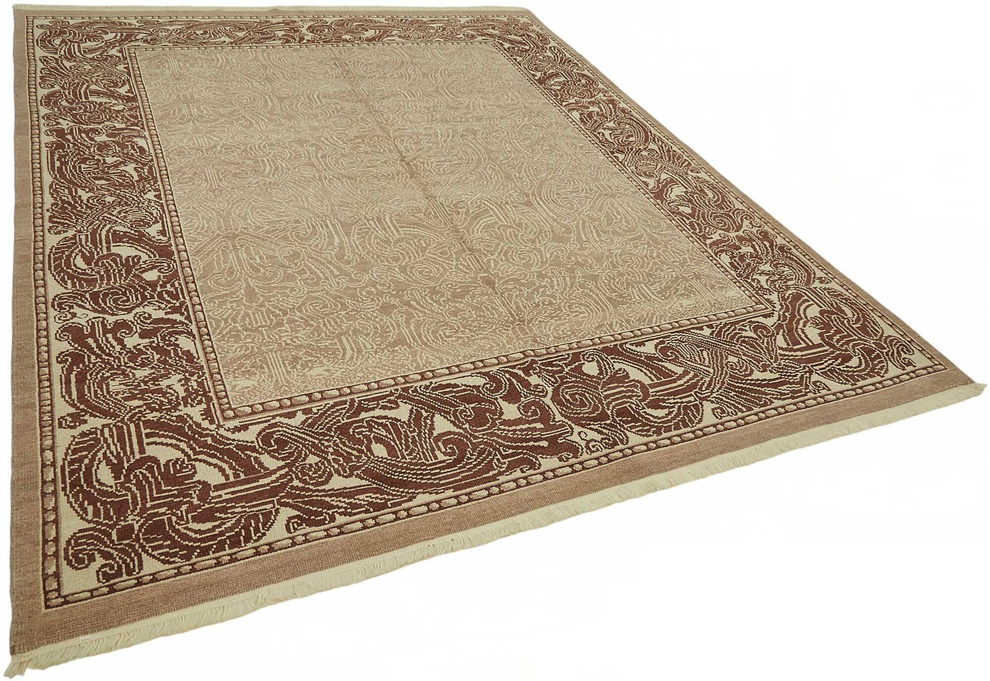 Tapis Oushak en laine noué à la main, 247 cm x 308 cm