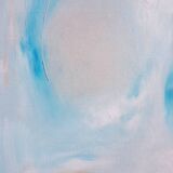 Tableau peinture abstrait "douces bulles" fait main