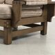 Vintage Brutalist Oak Armchair