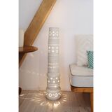 Georges Pelletier, totem floor lamp in white earth.
