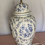 Moustier blue bird lamp and lampshade