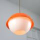 Space Age Italian Orange Plexiglass Pendant Lamp, 1970s