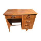 Compact desk wood veneer 50s