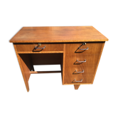 Compact desk wood veneer 50s