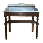 Wooden and marble dressing table