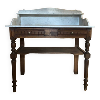 Wooden and marble dressing table