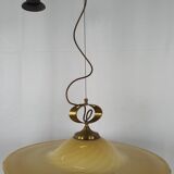 Lustre en verre de Murano et laiton avec double support