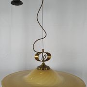 Lustre en verre de Murano et laiton avec double support