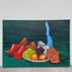Still life with clogs and fruit / oil on canvas