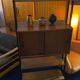 Italian footcase bookcase from the 60s in teak and metal