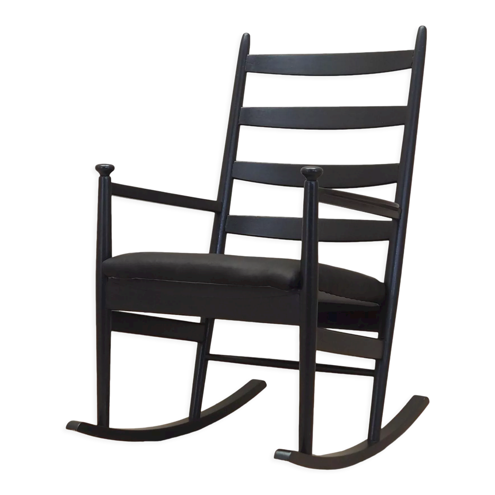 Beech rocking chair, Danish design, 1970s, production Denmark