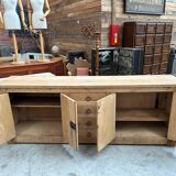 Brutalist solid oak sideboard