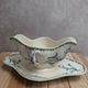 Antique sauce boat in Lunéville ironstone – Marguerite model – Blue decoration