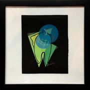 Small cubist painting. France, 1950s.