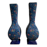 Paire de vases "bleus de Louvière"