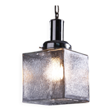 Art Deco Dappled Glass Cuboid Pendant, 1960s