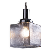 Art Deco Dappled Glass Cuboid Pendant, 1960s