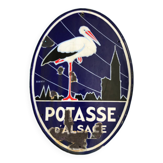 Alsace potash enameled plate